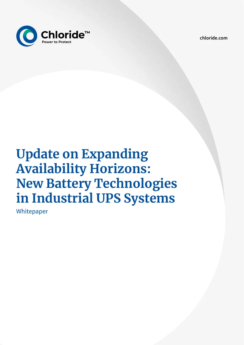 Update on New Battery Technologies in Industrial UPS Systems