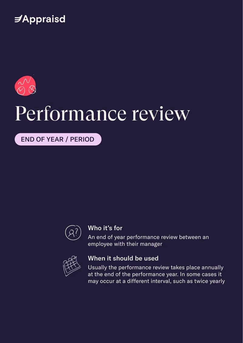 End of Year Performance Review Process Guide