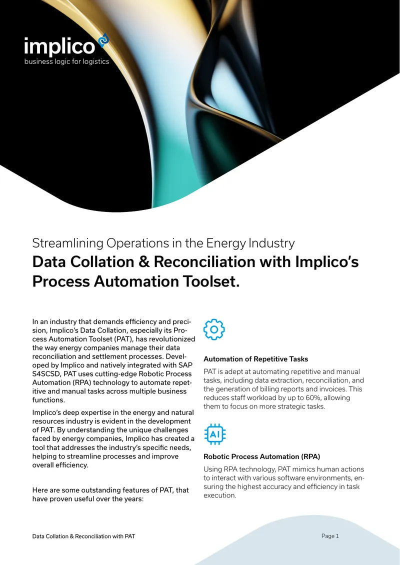 Data Collation and Reconciliation with PAT
