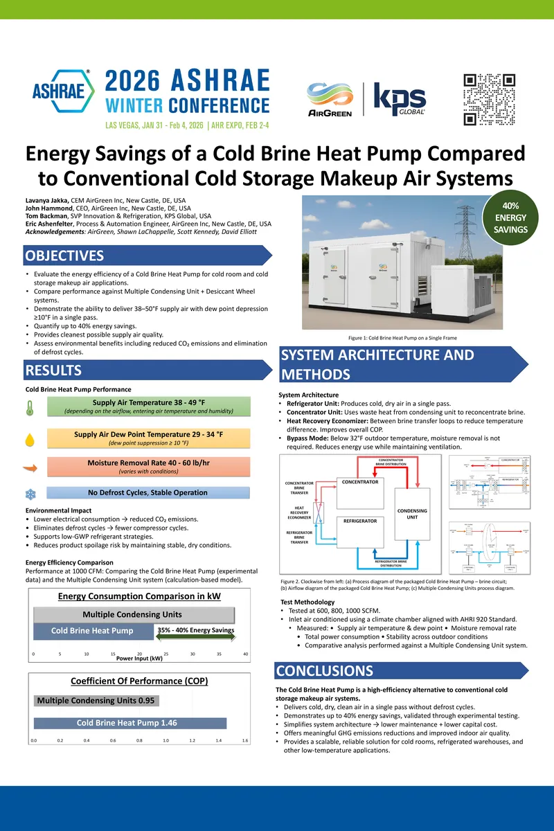 Energy Savings of Cold Brine Heat Pump Systems