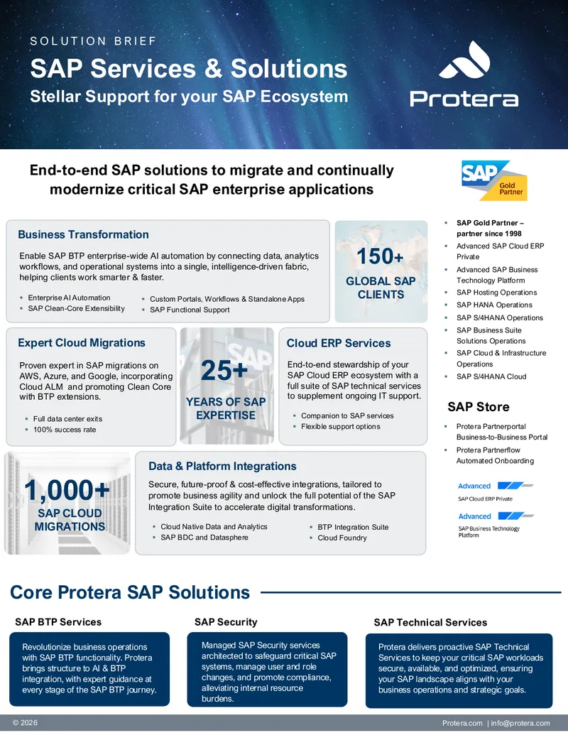 SAP Services and Solutions Overview