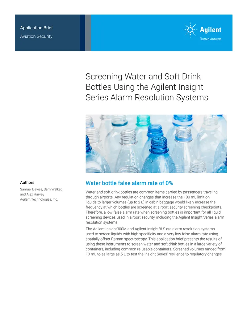 Water Bottle Screening False Alarm Rate Study