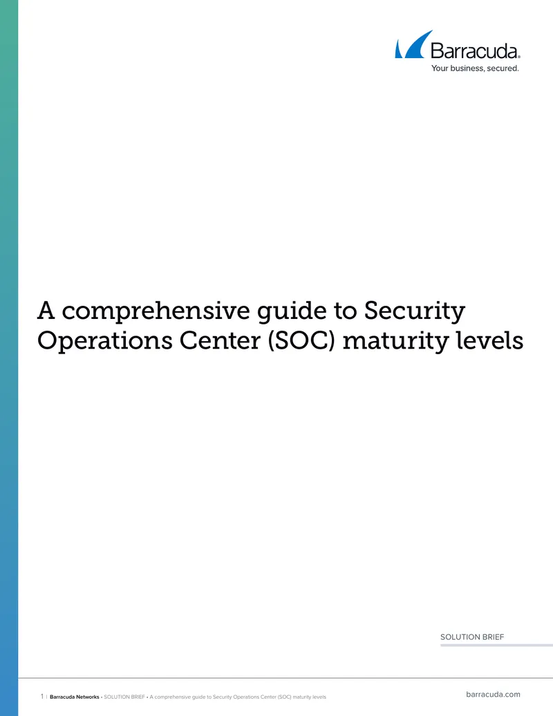 Guide to Security Operations Center Maturity Levels