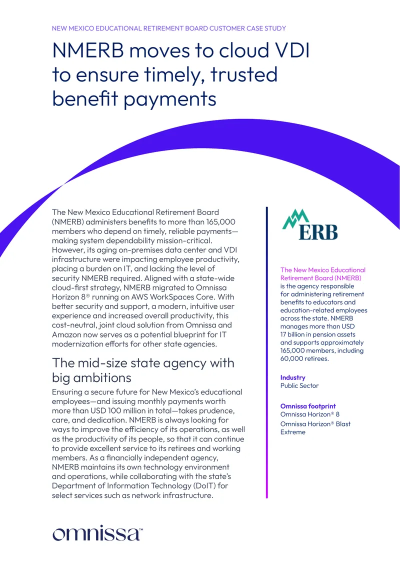 New Mexico Educational Retirement Board Cloud VDI Case Study