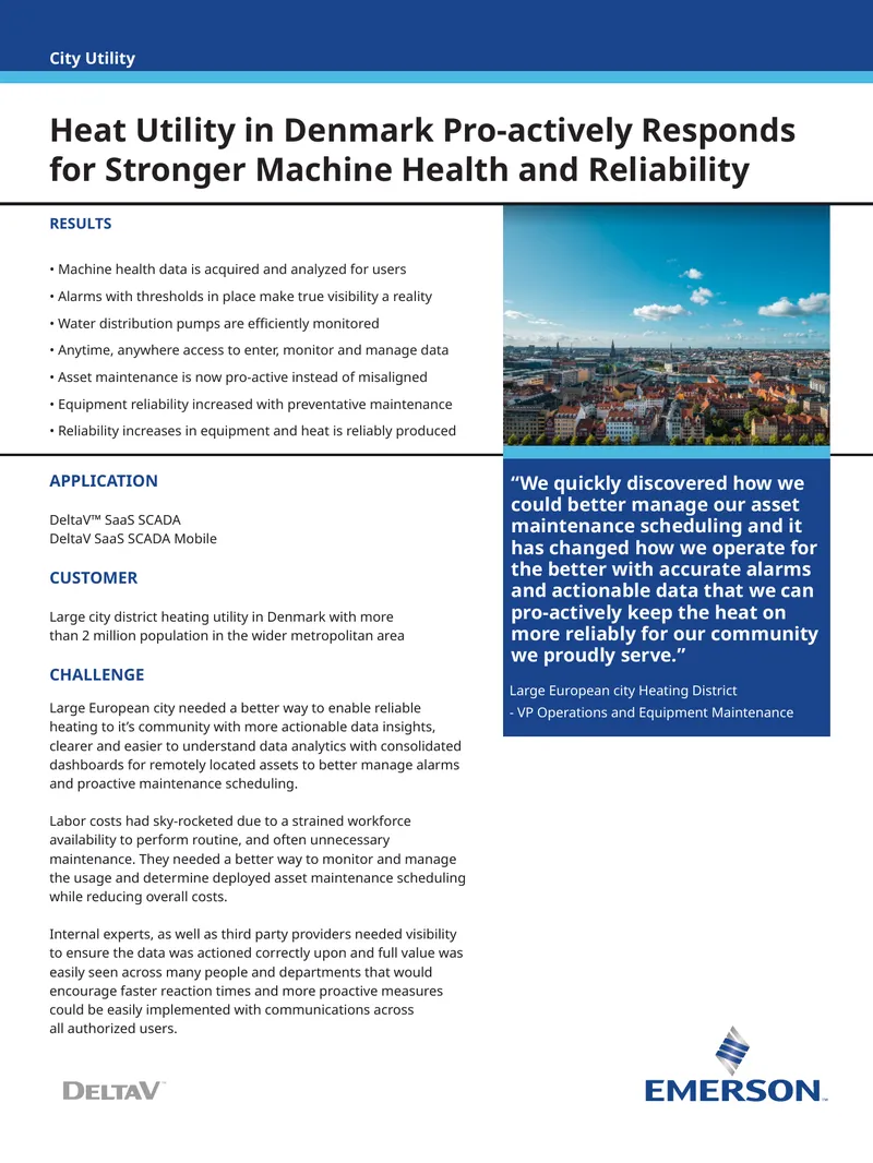 Enhancing Machine Health and Reliability in Heating Utilities