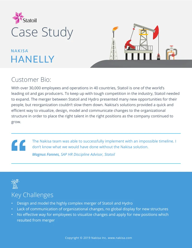 Statoil and Hydro Merger Organizational Change Case Study preview page 1