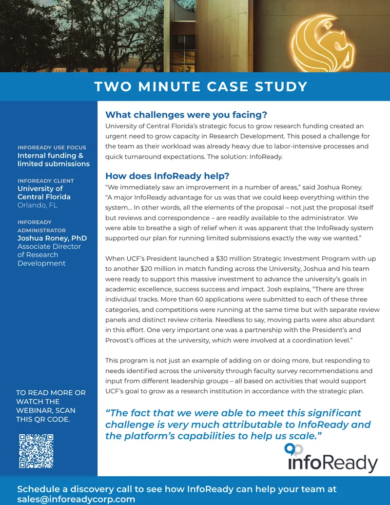 University of Central Florida Research Development Case Study