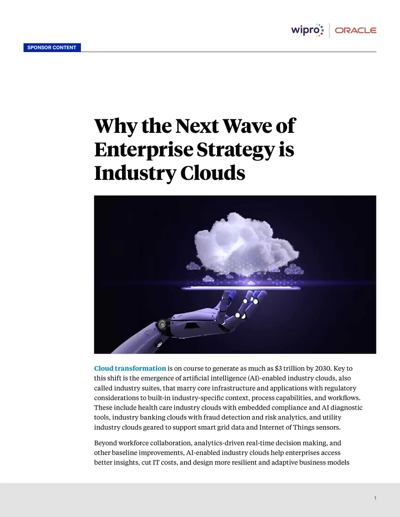 AI-Enabled Industry Clouds for Enterprise Transformation