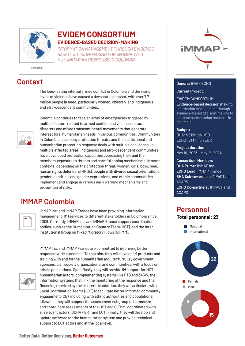 Evidence-Based Decision-Making for Humanitarian Response in Colombia