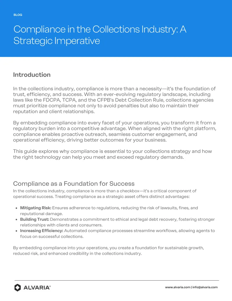 Compliance Strategies in the Collections Industry