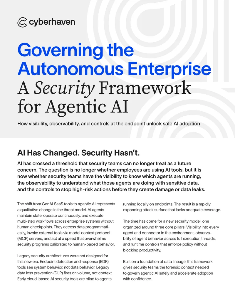 Security Framework for Agentic AI Governance