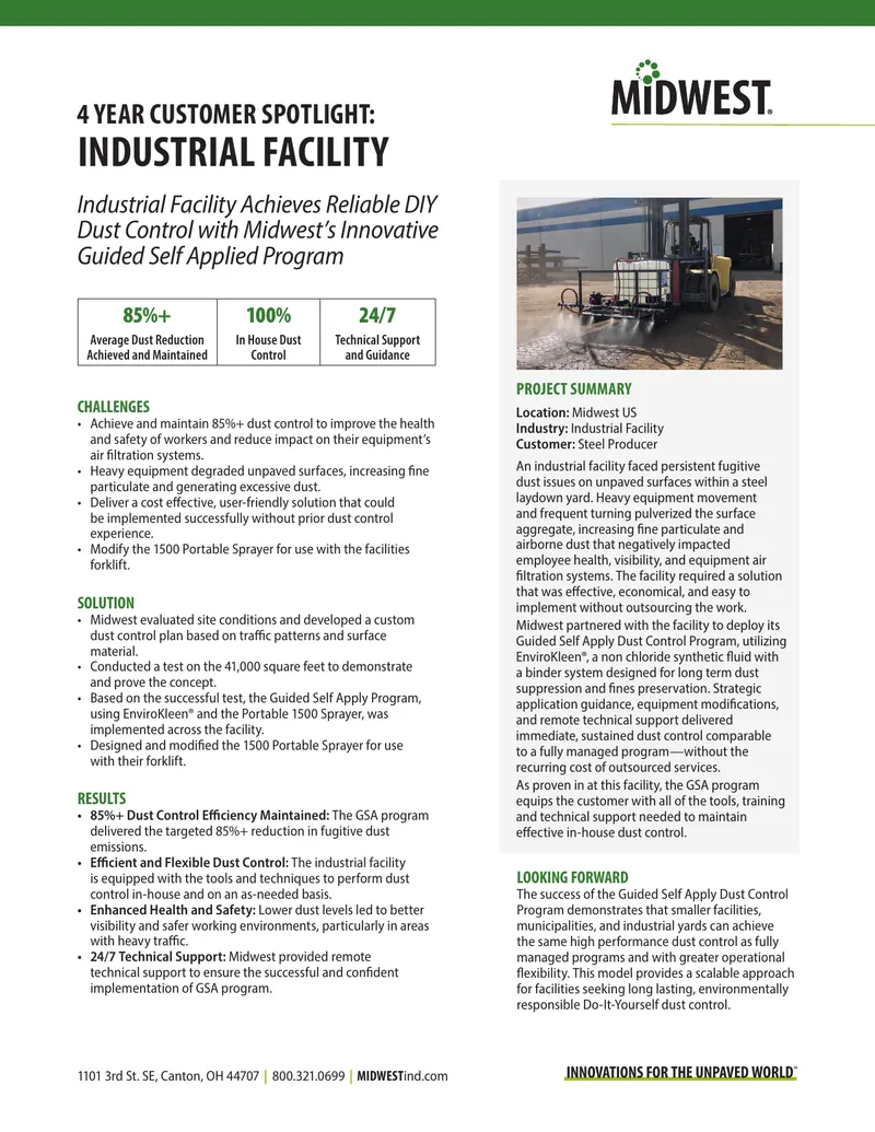 Guided Self Apply Dust Control Program Case Study