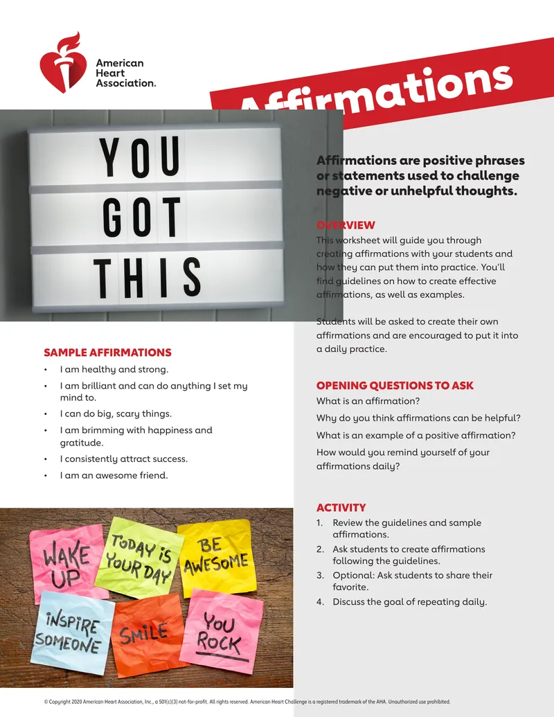 Guidelines for Creating Positive Affirmations