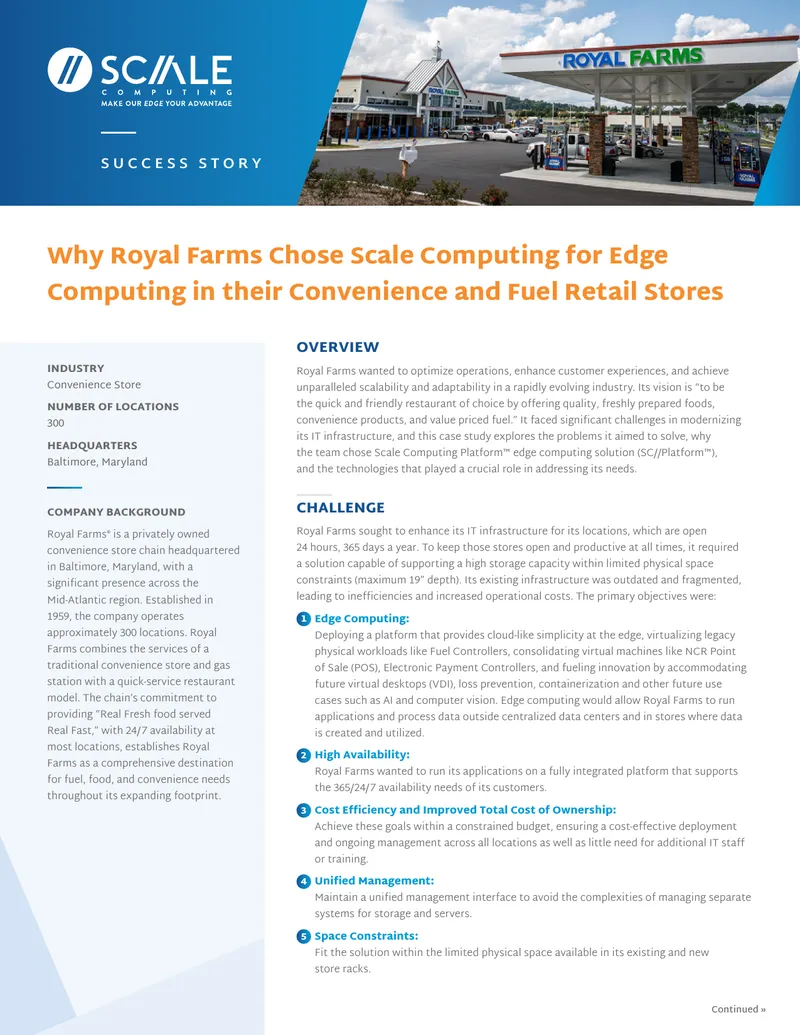 Royal Farms Edge Computing Implementation Case Study
