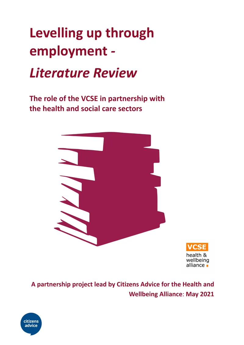 Literature Review on VCSE and Employment in Health Sector