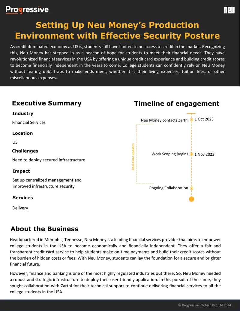 Setting Up Neu Money’s Production Environment with Security