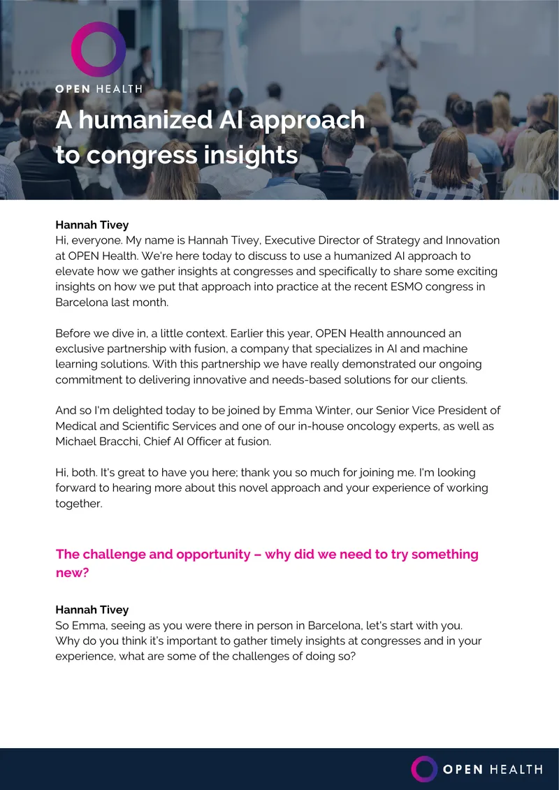 Humanized AI Approach for Congress Insights