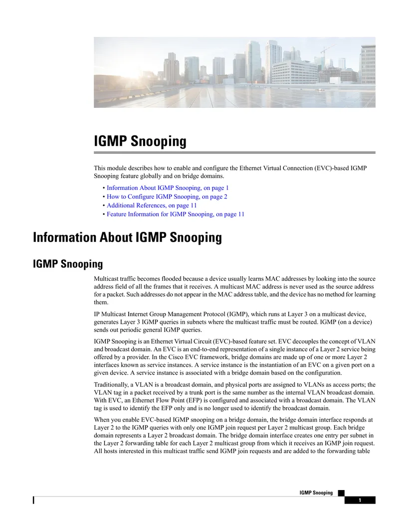 IGMP Snooping Configuration Guide