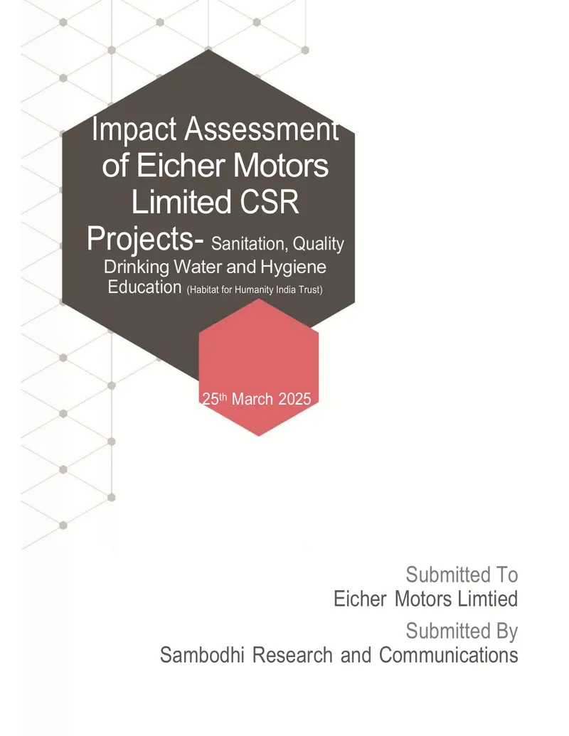 Impact Assessment of Eicher Motors Limited CSR Projects