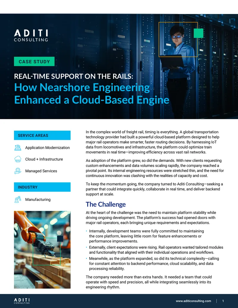 Nearshore Engineering Support for Cloud-Based Platform