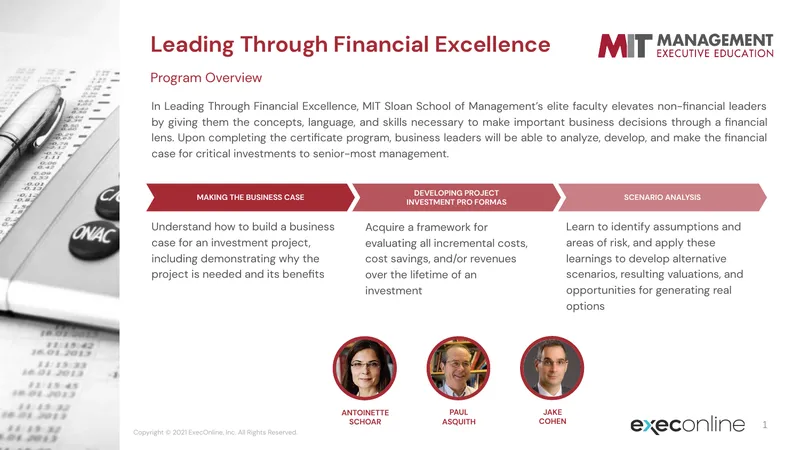 Leading Through Financial Excellence Program Overview