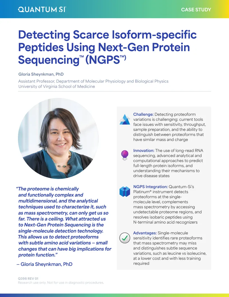 Detecting Scarce Isoform-specific Peptides Using Next-Gen Protein Sequencing