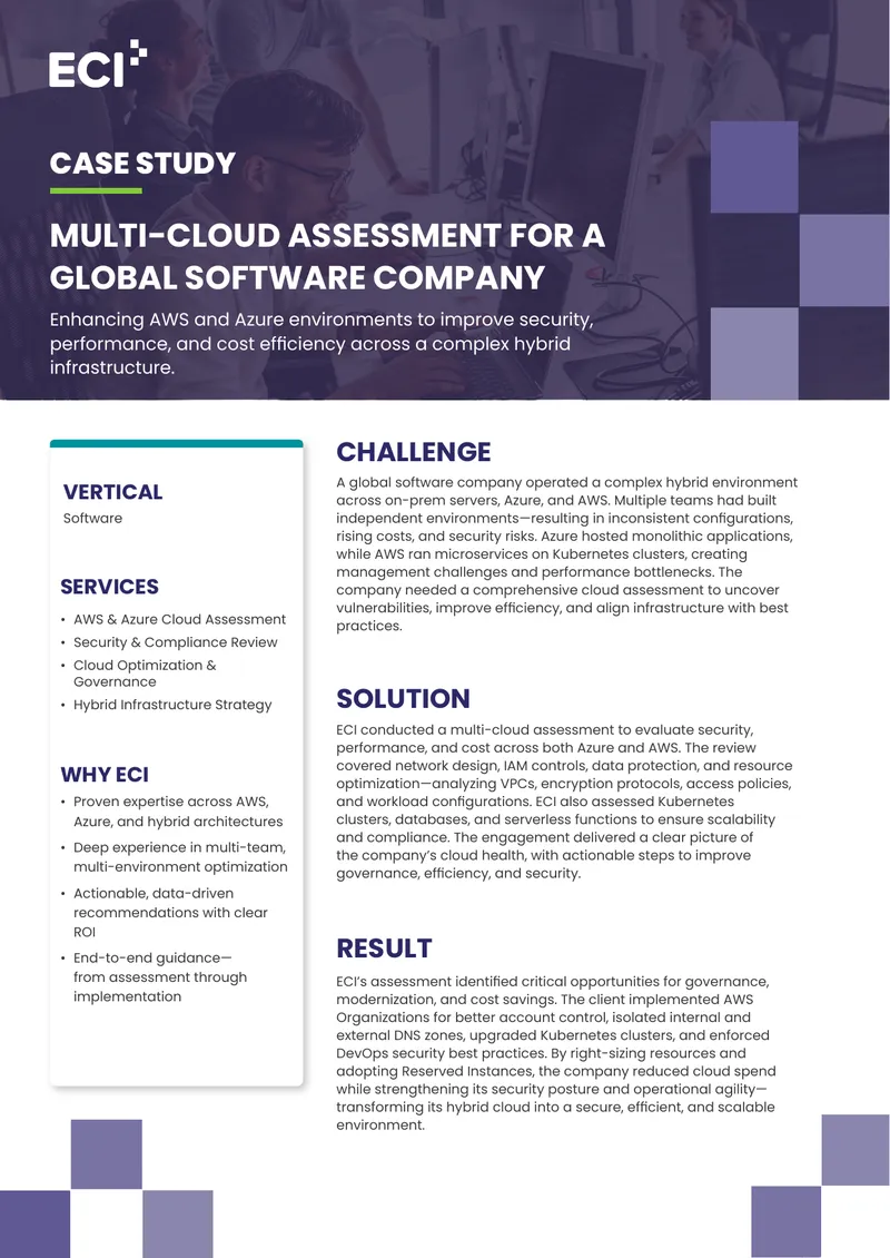 Multi-Cloud Assessment for Global Software Company