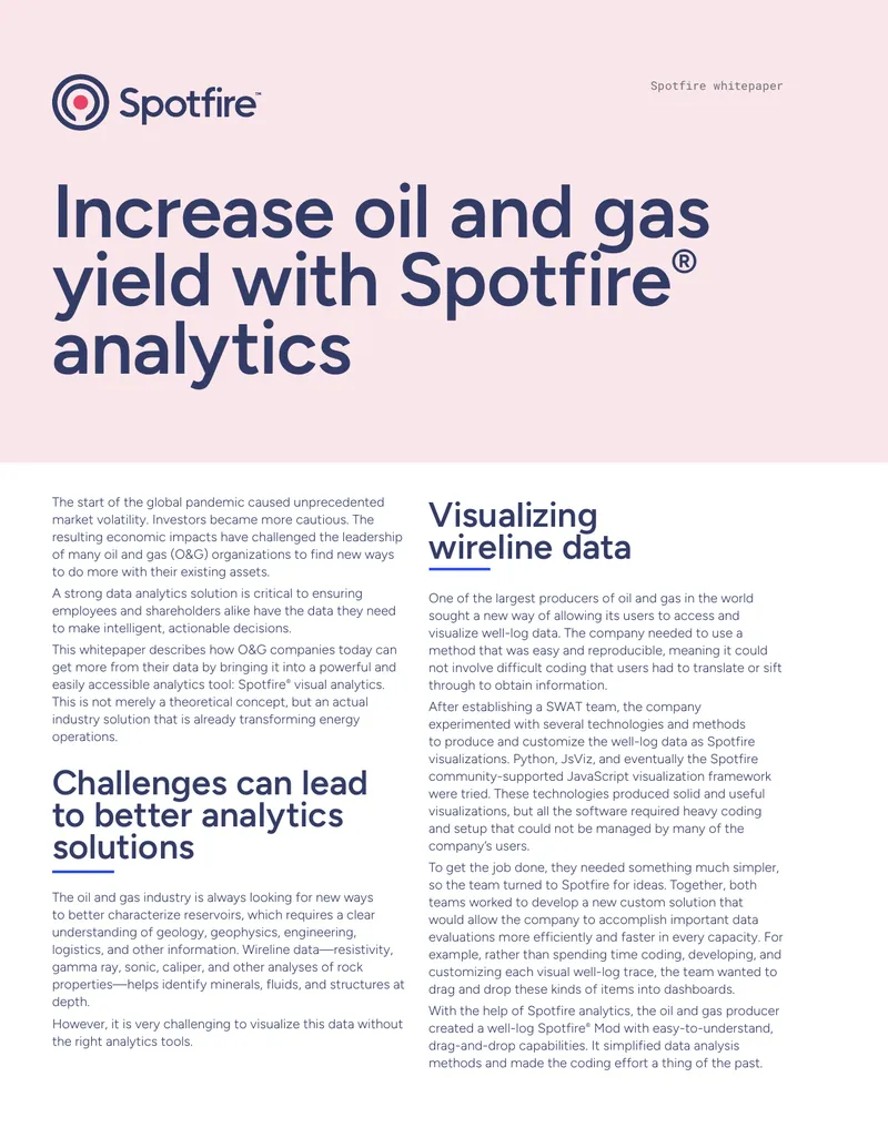 Data Analytics Solutions for Oil and Gas Industry