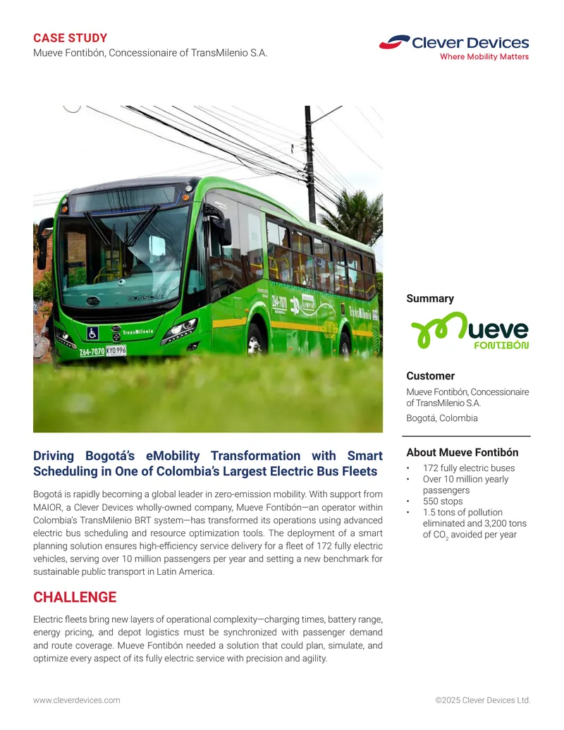 Mueve Fontibón Electric Bus Fleet Case Study