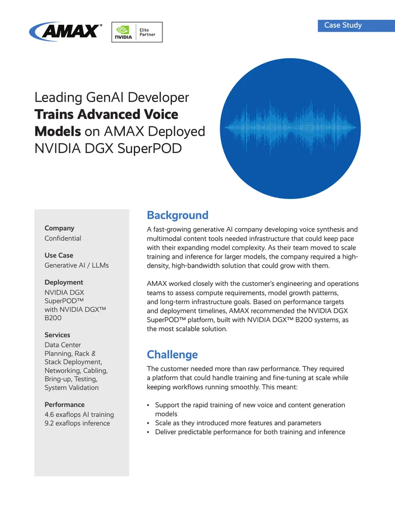NVIDIA DGX SuperPOD Deployment Case Study