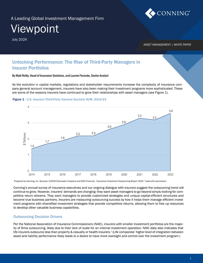 Outsourcing Trends in Insurance Investment Management