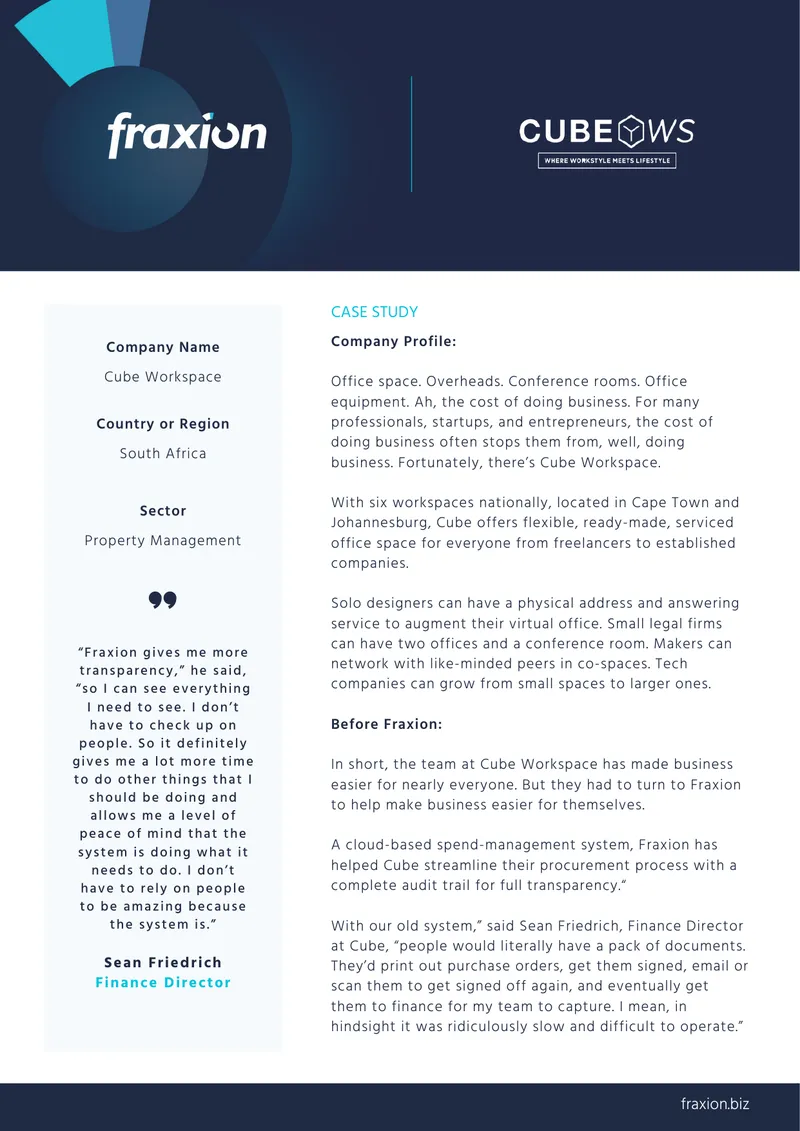 Cube Workspace Case Study on Procurement Process Improvement preview page 1