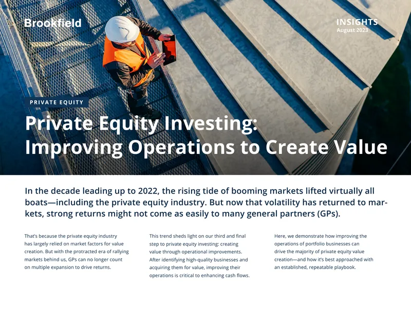 Private Equity Investing Operational Improvement Strategies