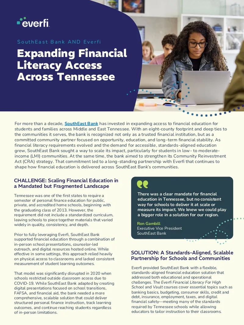 Expanding Financial Literacy Access Across Tennessee