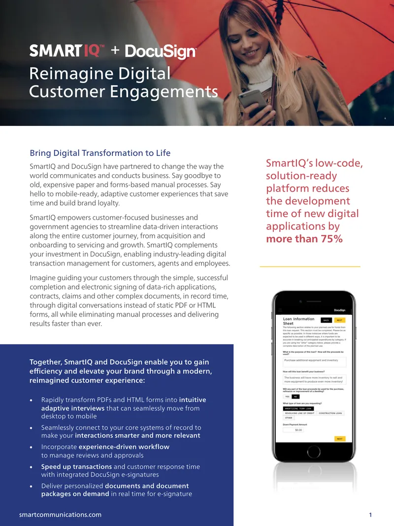 Digital Transformation Solutions with SmartIQ and DocuSign