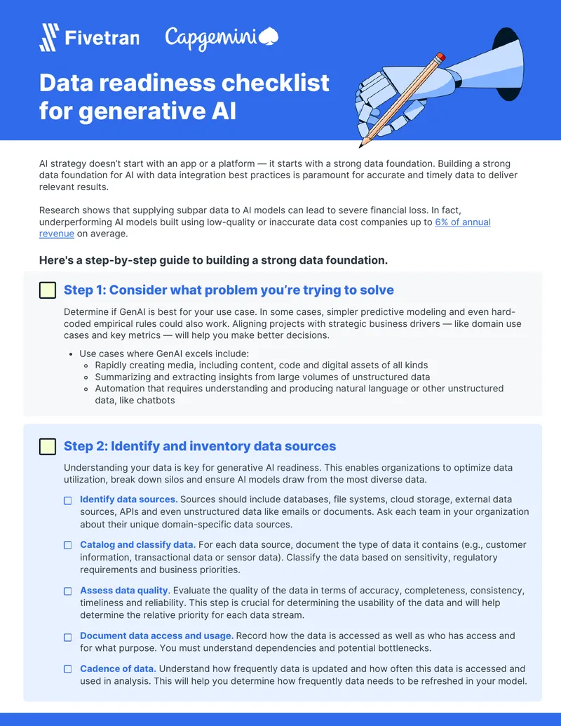 Data Readiness Checklist for Generative AI