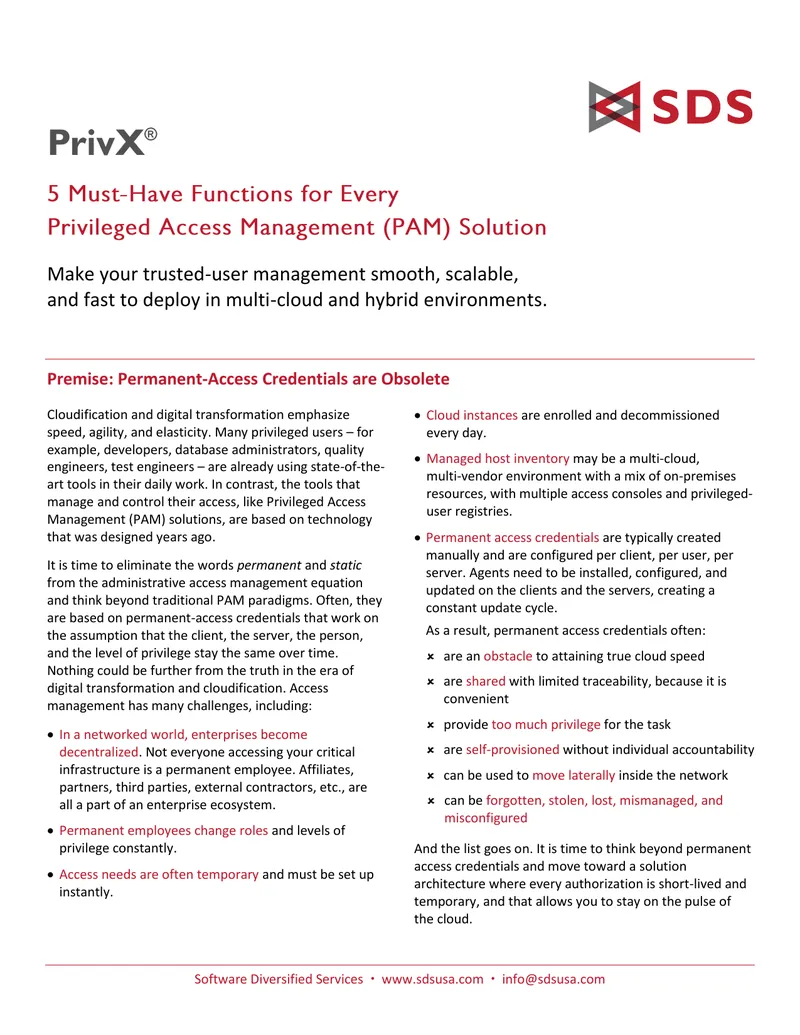 Privileged Access Management Modernization Framework