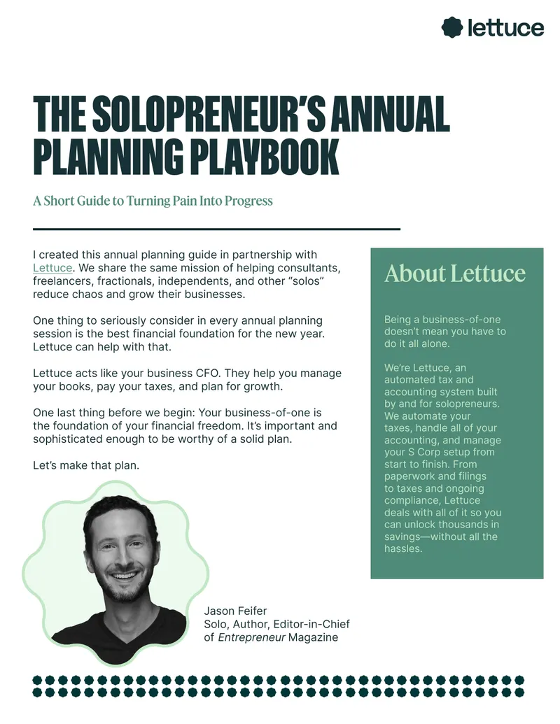 Solopreneur's Annual Planning Playbook