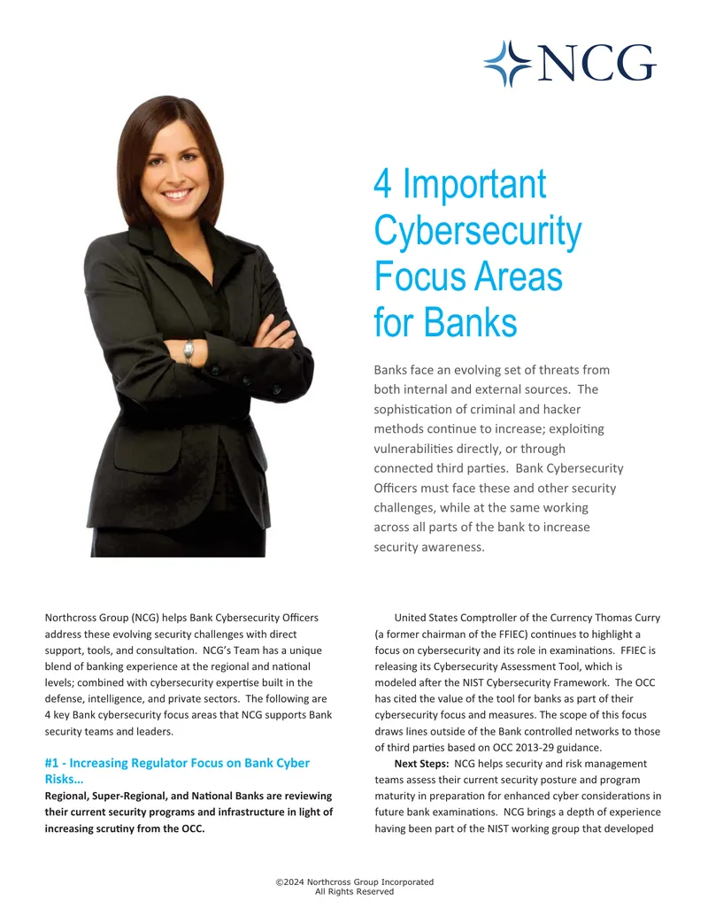 Cybersecurity Focus Areas for Banks