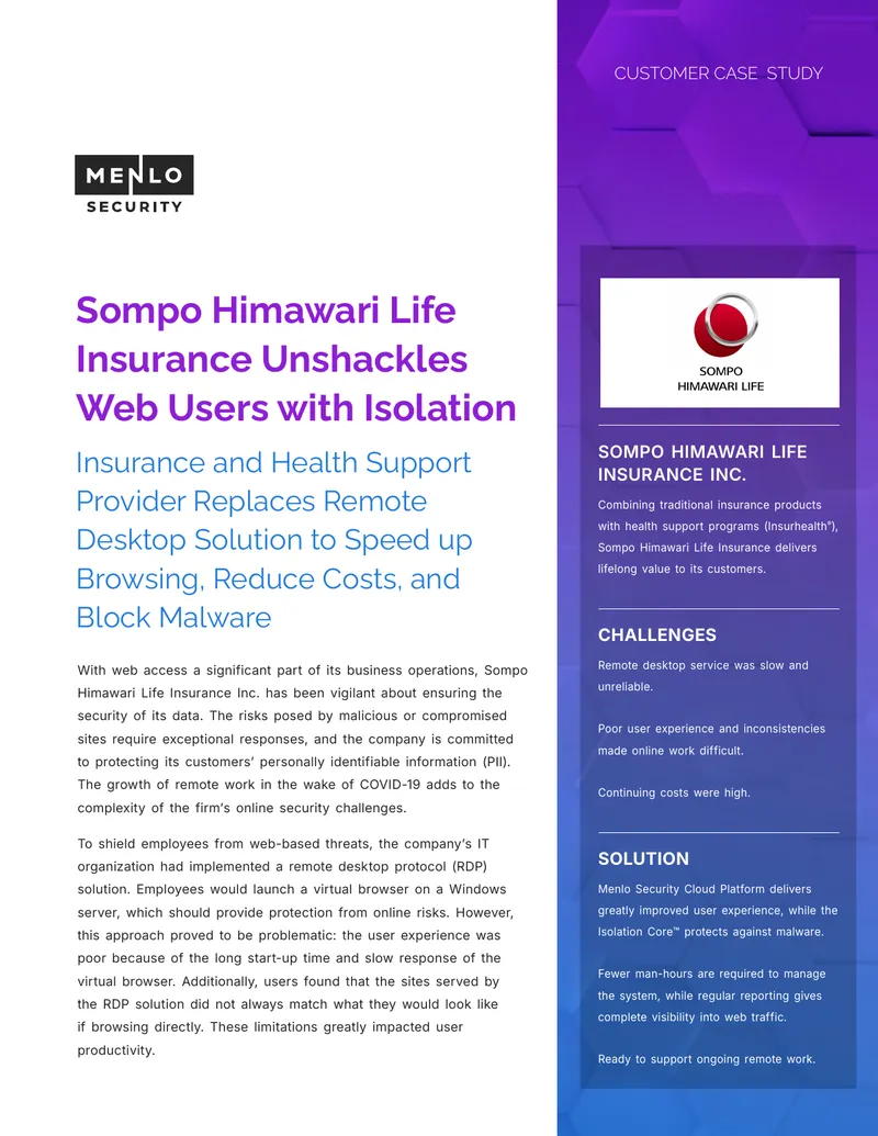 Sompo Himawari Life Insurance Case Study
