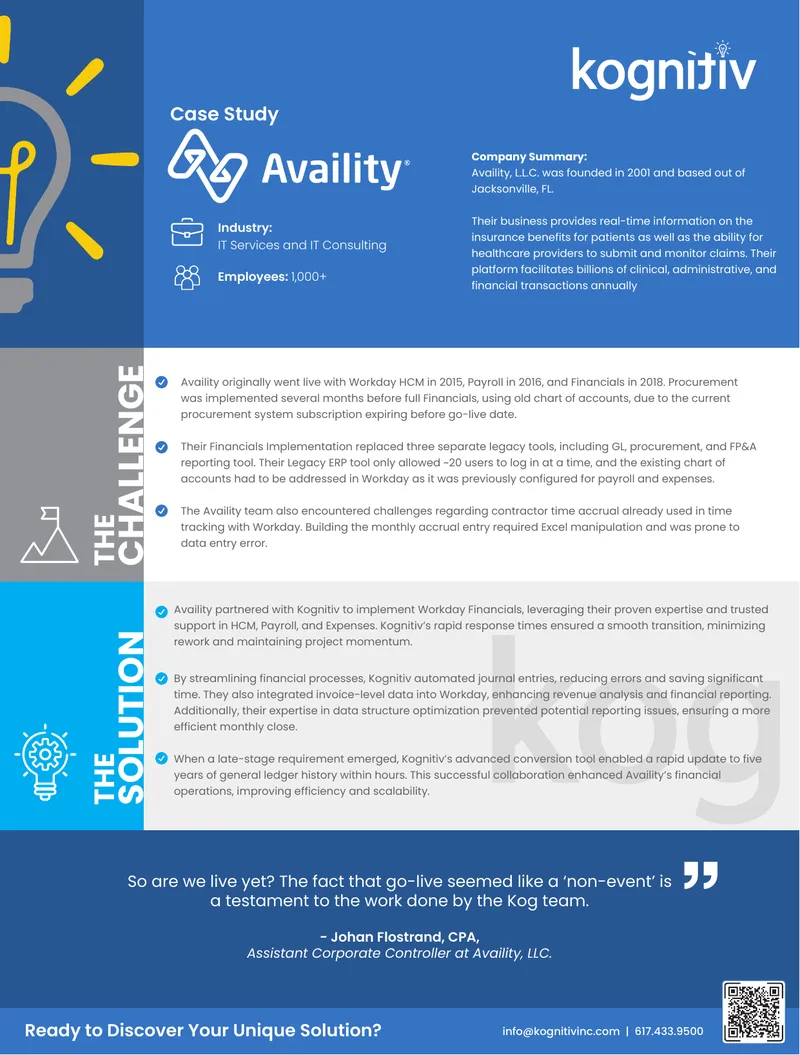 Workday Financials Implementation Case Study