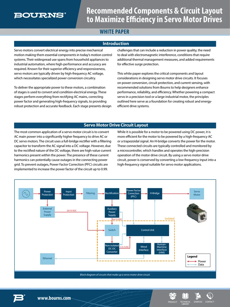 Recommended Components and Circuit Layout for Servo Motor Drives