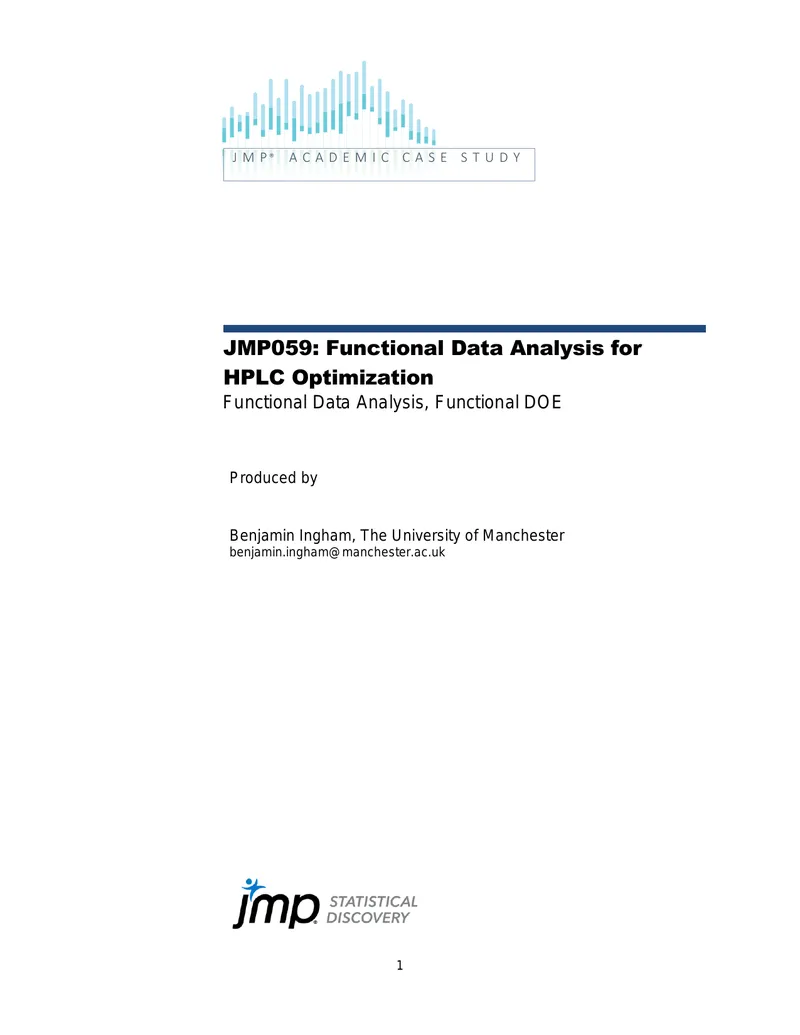 Functional Data Analysis for HPLC Optimization Case Study
