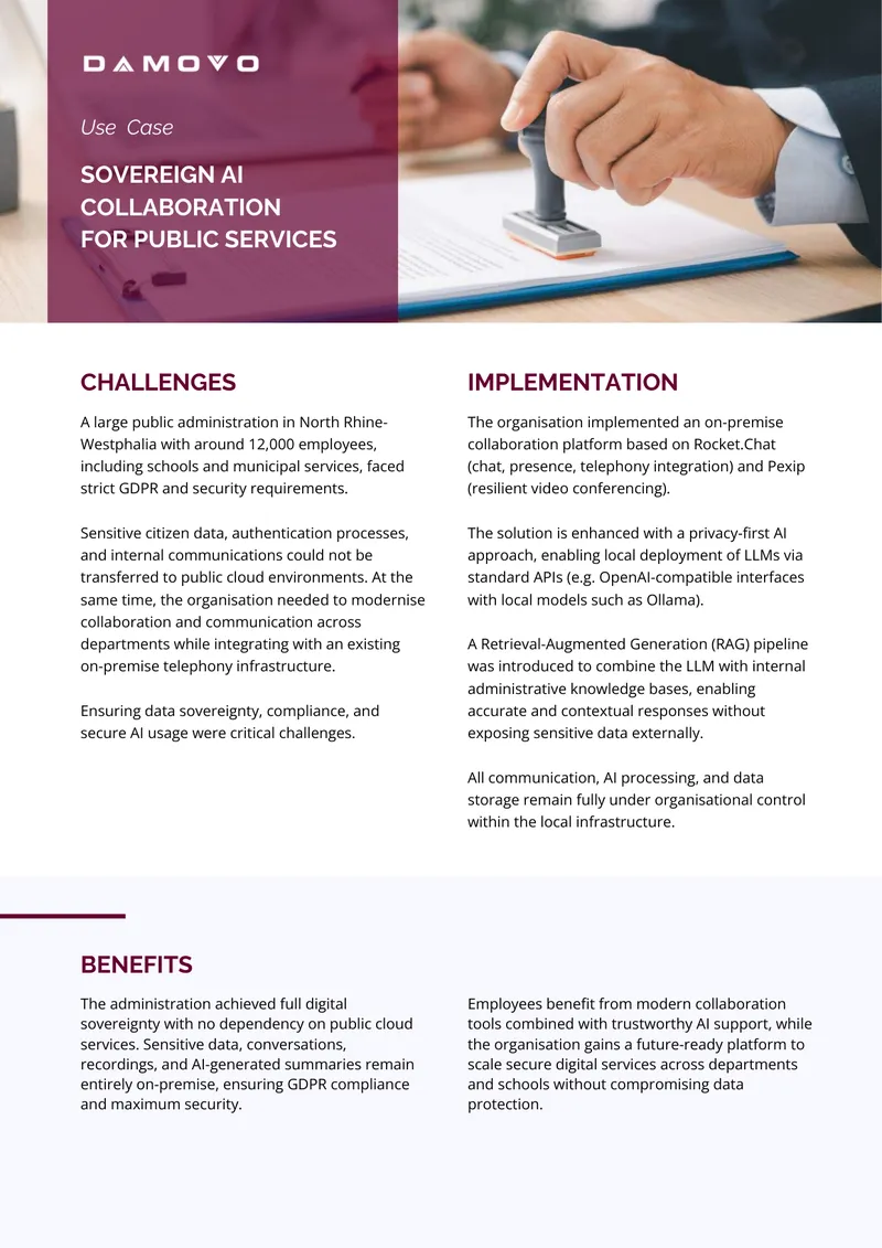 Sovereign AI Collaboration for Public Services Use Case