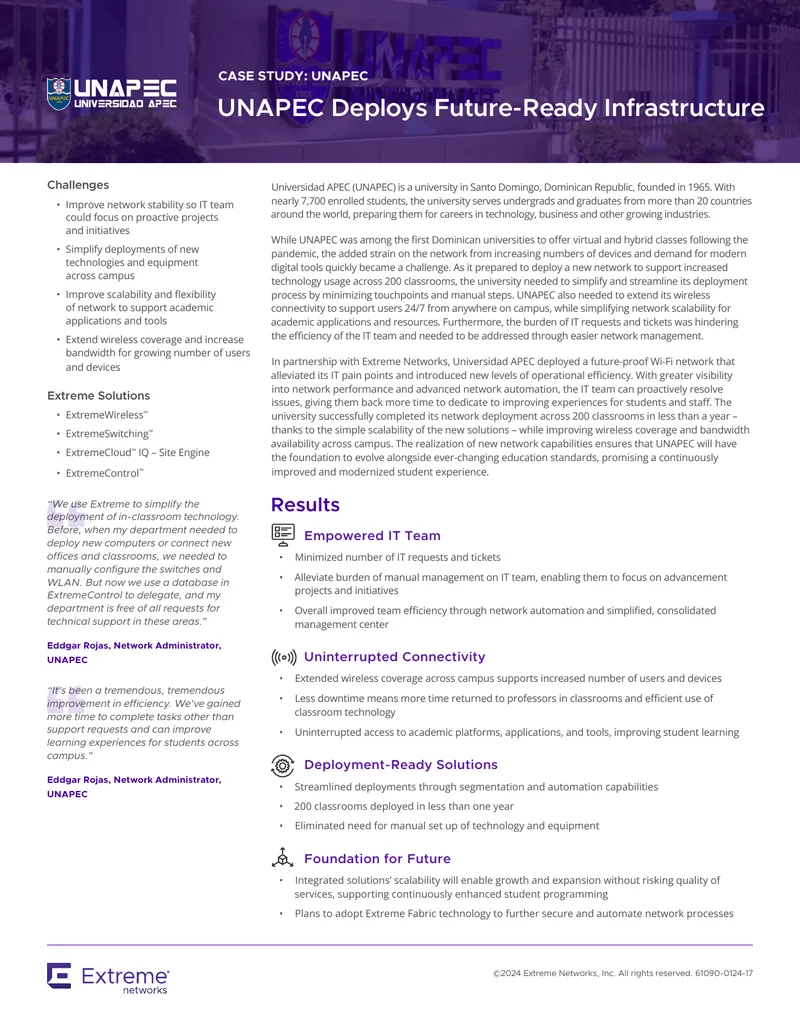 UNAPEC Future-Ready Infrastructure Case Study