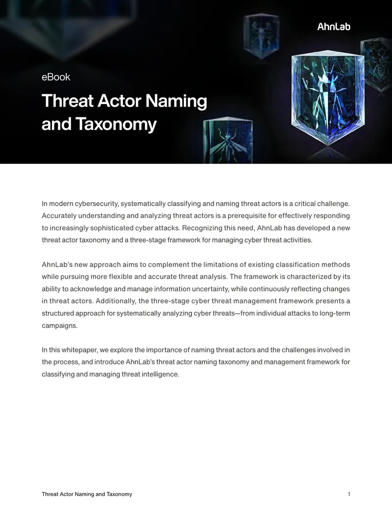 AhnLab Threat Actor Naming Taxonomy and Framework