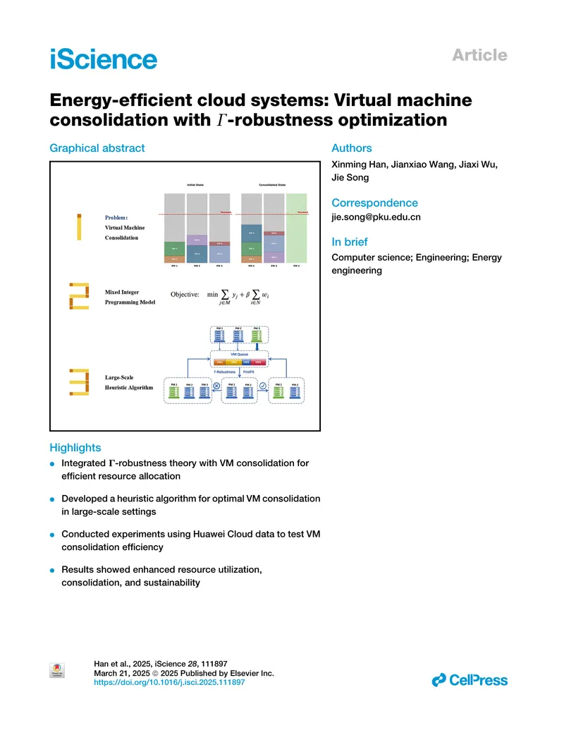 Energy-Efficient Cloud Systems with VM Consolidation Optimization