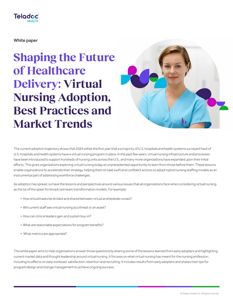 Virtual Nursing Adoption Best Practices and Market Trends