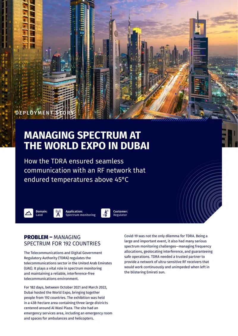 Managing Spectrum at the World Expo in Dubai