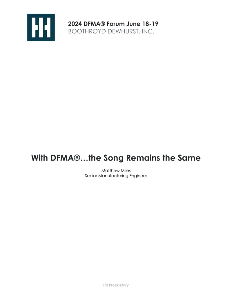 DFMA Implementation and Its Consistency Over Time